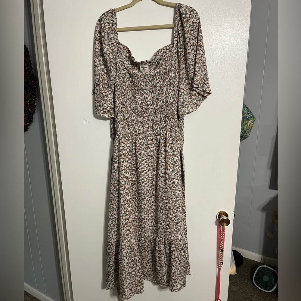 Hayden Floral Cream Dress
